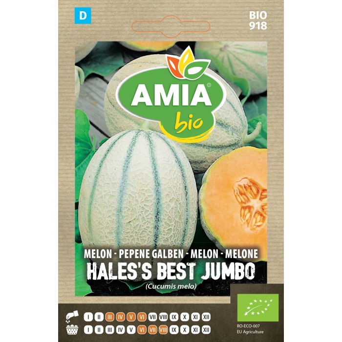 Seminte bio de pepene galben Hales's Best Jumbo Amia 1 gram